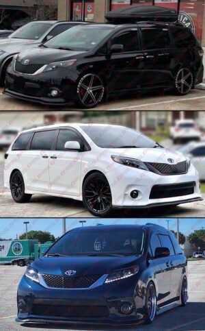 For 2011-17 Toyota Sienna XL30 SE MP Style PU Front Bumper Lip Spoiler Splitter - Image 4