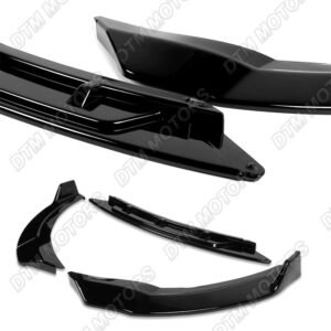 For 2011-2014 Hyundai Sonata STP-Style Painted Black Front Bumper Spoiler Lip - Image 4
