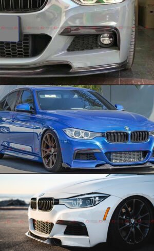 FOR 2012-18 BMW F30 F31 CARBON FIBER FRONT BUMPER FANG TRIM AIR VENT LID COVER - Image 4