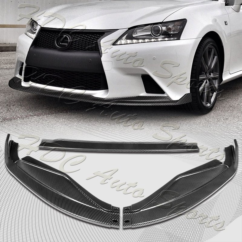 For 2013-2015 Lexus GS350 GS450h F-Sport Carbon Look Front Bumper Spoiler Lip