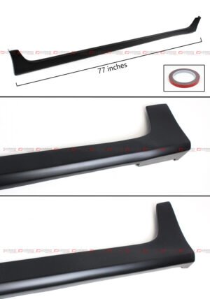 FOR 2014-2019 11TH GEN TOYOTA COROLLA 4DR SEDAN JDM BLACK SIDE SKIRT EXTENSION - Image 3