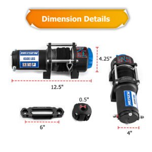 For 2017-UP Can-Am Maverick X3 Max UTV 4500lb Electric Winch Mount Combo Kit - Image 3