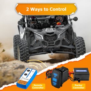 For 2017-UP Can-Am Maverick X3 Max UTV 4500lb Electric Winch Mount Combo Kit - Image 4