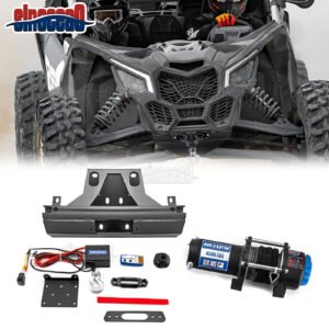 For 2017-UP Can-Am Maverick X3 Max UTV 4500lb Electric Winch Mount Combo Kit