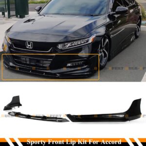 For 2018-2020 Accord Painted Gloss Black Yofer JDM Front Bumper Lip Splitter Kit