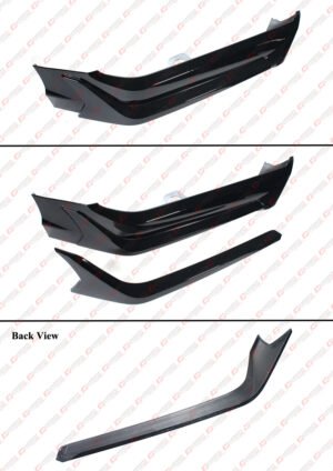For 2021-2022 Honda Accord ACR Painted Gloss Black JDM Front Bumper Lip Splitter - Image 4