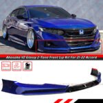 For 2021-2022 Honda Accord Akasaka V2 Still Night Pearl Blue Front Bumper Lip