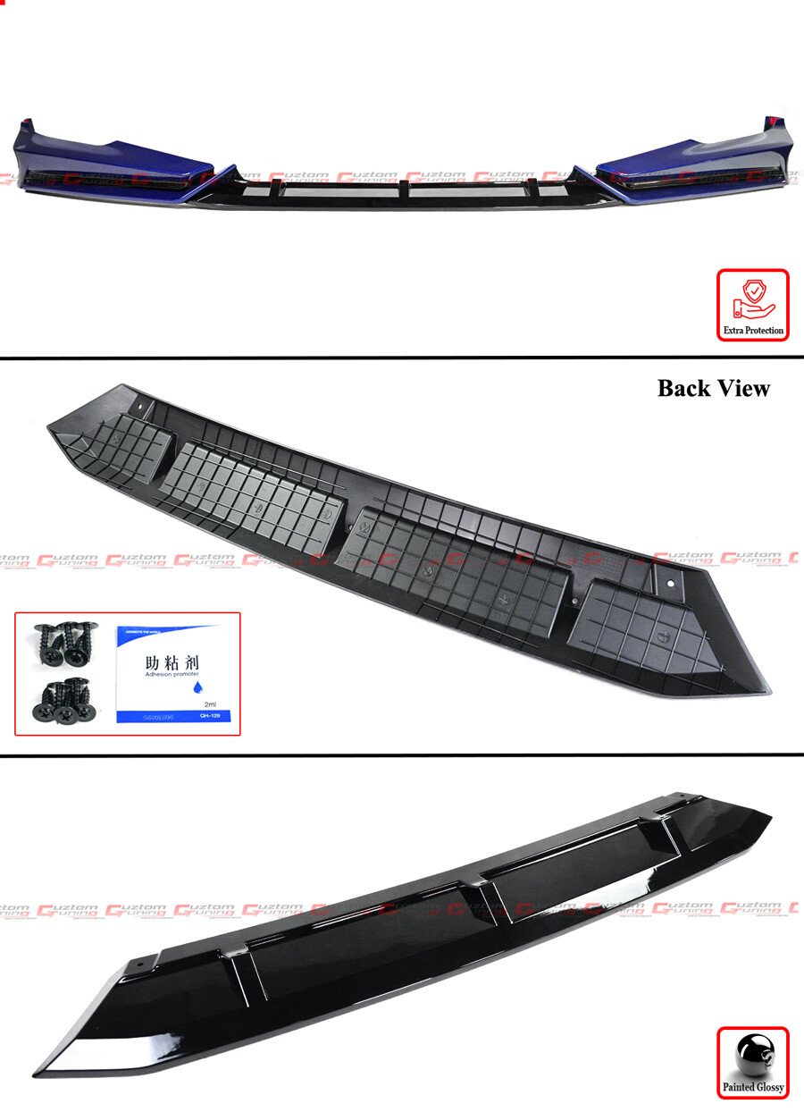 For 2021-2022 Honda Accord Akasaka V2 Still Night Pearl Blue Front Bumper Lip - Image 4