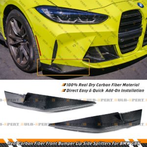 For 2021-2025 BMW G80 M3 G82 G83 M4 Real Carbon Fiber Front Bumper Lip Splitters