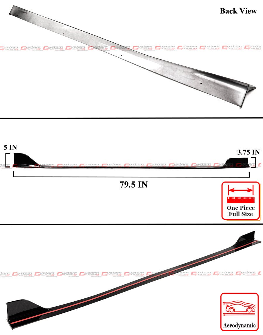 For 2021-2025 Lexus IS300 IS350 CTM V1 Gloss Black Winglet Side Skirt Extension - Image 4