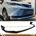 For 2021-2025 Toyota Sienna XLE LE JDM V1 Winglet PU Front Bumper Lip Splitter