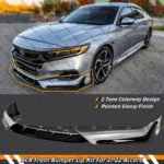 For 2021-22 Honda Accord ACR Lunar Silver Metallic Front Bumper Lip Splitter Kit