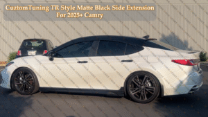 FOR 2025 TOYOTA CAMRY LE SE XSE XLE TR STYLE MATTE BLACK SIDE SKIRT EXTENSION - Image 2