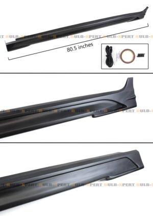 FOR 2025 TOYOTA CAMRY LE SE XSE XLE TR STYLE MATTE BLACK SIDE SKIRT EXTENSION - Image 4