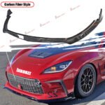 For 22-25 Toyota GR86 ST-Style Carbon Look Front Bumper Lip Body Kit Spoiler
