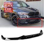 For BMW F15 X5 M Sport 2014-2018 GT-Style Glossy Black Front Bumper Lip Splitter