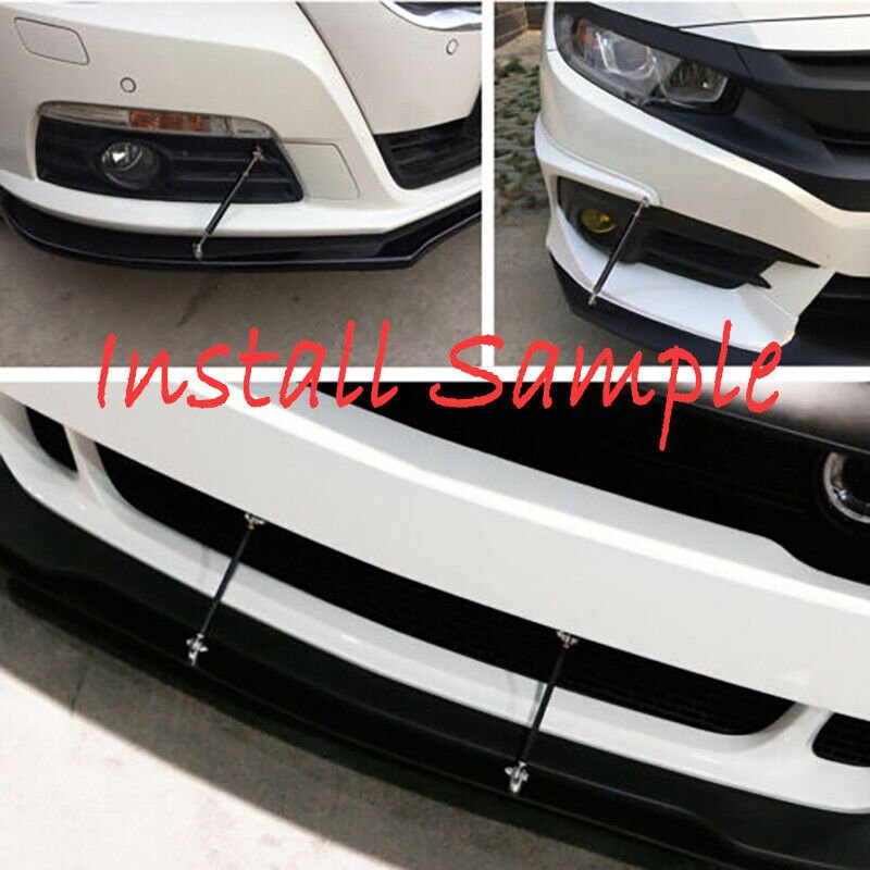 For Ford Fusion Black Front Bumper Lip Side Skirt Rear Diffuser Lip Strut Rods - Image 3