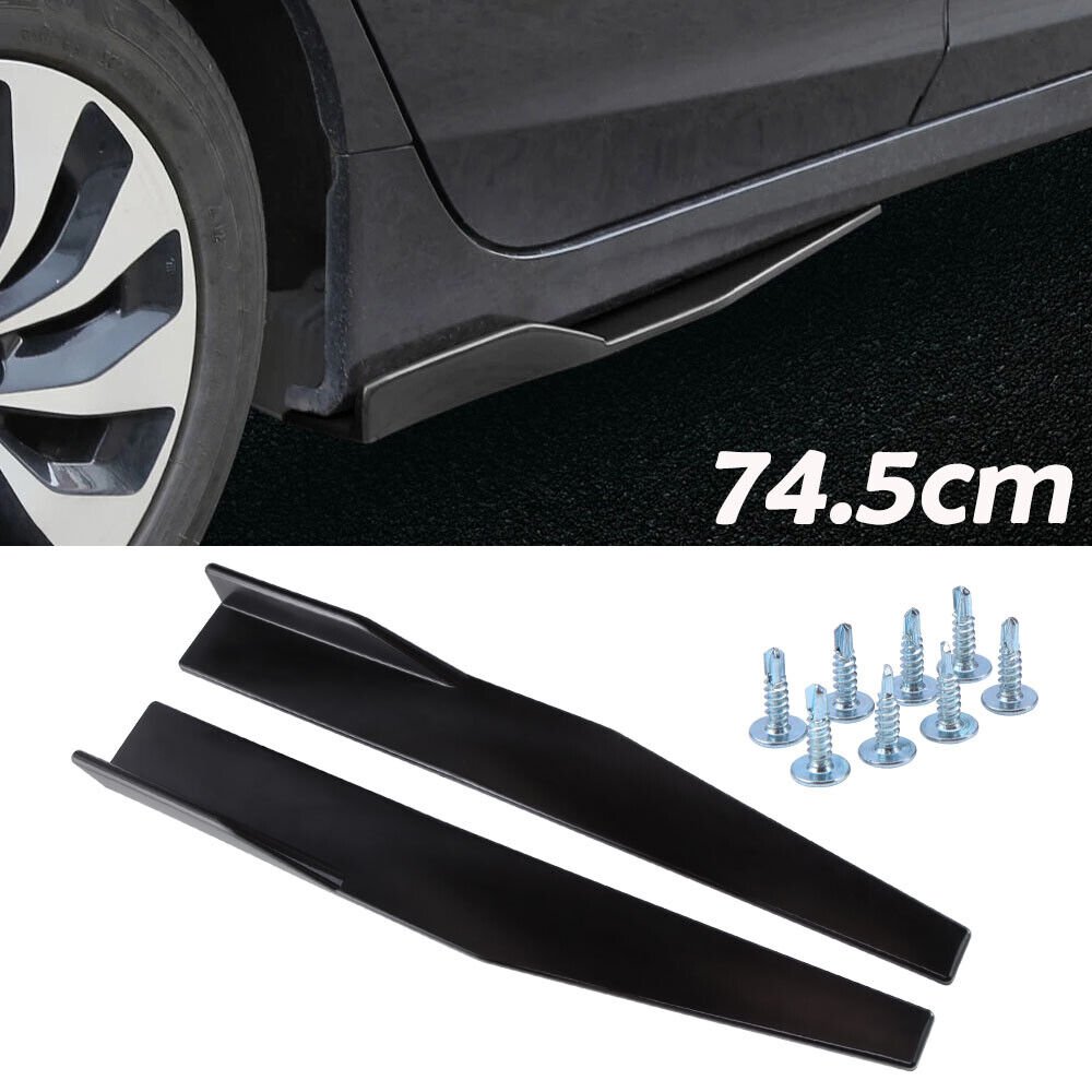For Ford Fusion Black Front Bumper Lip Side Skirt Rear Diffuser Lip Strut Rods - Image 4