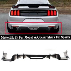 For Ford Mustang 2015-2017 Matte Black HN Style Rear Bumper Diffuser Spat Aprons