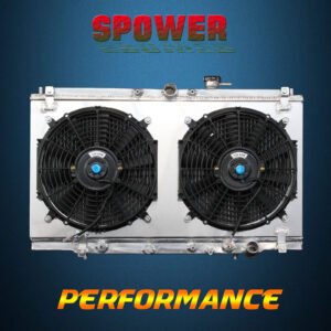 For Honda Accord 94-97 Prelude 97-01 Aruca CL 97-99 Aluminum Radiator+Fan Shroud