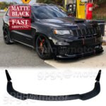 For Jeep Grand Cherokee SRT 17-21 Matte Black Winglet Front Bumper Lip Splitter