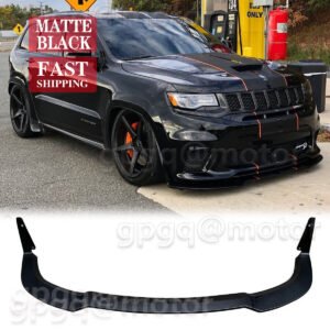For Jeep Grand Cherokee SRT 17-21 Matte Black Winglet Front Bumper Lip Splitter
