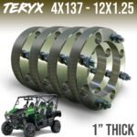 Four 4x137 12x1.25 1" Wheel Spacers Kawasaki Mule Teryx4 Teryx 750 800 2&4 Seat