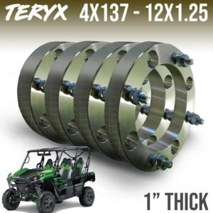 Four 4x137 12x1.25 1" Wheel Spacers Kawasaki Mule Teryx4 Teryx 750 800 2&4 Seat