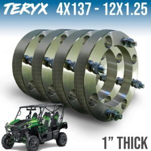 Four 4x137 12x1.25 1" Wheel Spacers Kawasaki Mule Teryx4 Teryx 750 800 2&4 Seat