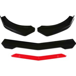 Front Bumper Lip Splitter Body Kits Red&Black + Strut Rods For Pontiac Firebird - Image 3