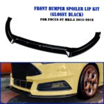 Front Bumper Spoiler Splitter Lip For Ford Focus ST MK3.5 2015-2018 2016 Black