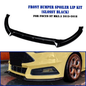 Front Bumper Spoiler Splitter Lip For Ford Focus ST MK3.5 2015-2018 2016 Black