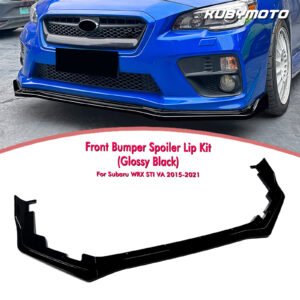 Front Bumper Spoiler Splitter Lip Kit For Subaru WRX STI VA 2015-21 Gloss Black