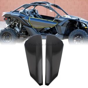 Front Upper Door Panel Unpainted Black Fits For Can-am Maverick X3 R 2017---2024