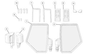 Genuine Polaris Ranger XD1500/CREW Door-Mounted Side Mirrors 2889862 - Image 3