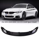 Gloss Black For 14-20 BMW F32 F33 F36 M Sport Performance Front Lip Splitter Kit