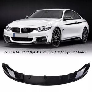 Gloss Black For 14-20 BMW F32 F33 F36 M Sport Performance Front Lip Splitter Kit