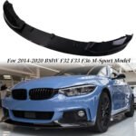 Gloss Black Front Bumper Lip Splitter For 2014-2020 BMW F32 F33 F36 M-Sport