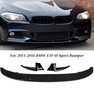 Gloss Black Front Bumper Lip Spoiler Splitter For 11-16 BMW F10 5 Series M Sport