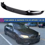 Gloss Black Front Bumper Spoiler Lip Splitter For 2011-2016 BMW F10 520i M Sport