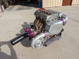 GM Ecotec Drag Racing Engine 4-cyl GT45R Turbo Fresh 0 Passes Complete Methanol