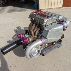 GM Ecotec Drag Racing Engine 4-cyl GT45R Turbo Fresh 0 Passes Complete Methanol