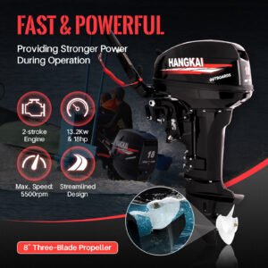 HANGKAI 2-Stroke 246CC 18HP Outboard Motor Boat Engine Water Cooling System New - Image 2