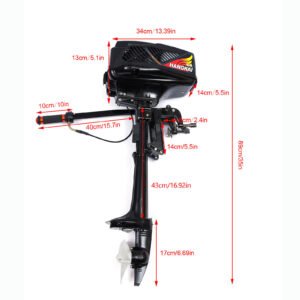 HANGKAI 2 Stroke Outboard Motor Boat Engine Water Cooling CDI System 3.6HP - Image 2
