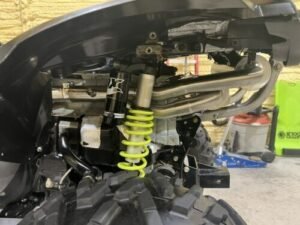 HMF Performance Black Dual Full System Exhaust Black Euro Cap Renegade 1000 - Image 3