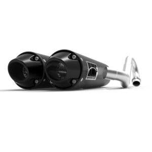 HMF Performance Black Dual Full System Exhaust Black Euro Cap Renegade 1000