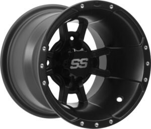ITP 10" Front 9" Rear SS112 Matte Black Sport Wheels YZF450 Raptor 700 Banshee - Image 2