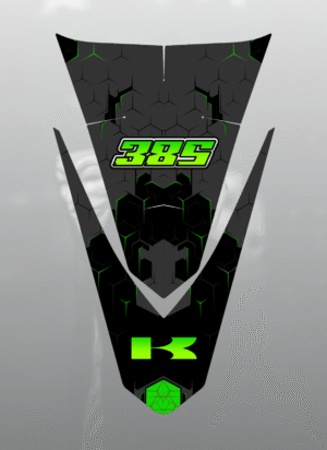 Kawasaki KFX 450 - 450R 2008 - 2014 full graphics kit sticker decals - Image 3