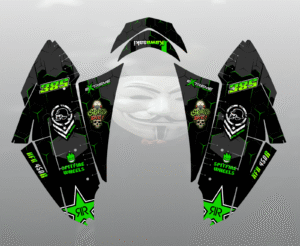 Kawasaki KFX 450 - 450R 2008 - 2014 full graphics kit sticker decals - Image 4