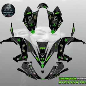 Kawasaki KFX 450 - 450R 2008 - 2014 full graphics kit sticker decals
